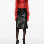 Camicia semi trasparente in rosso David Koma - donna 
