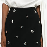 Minigonna con strass in nero David Koma - donna 