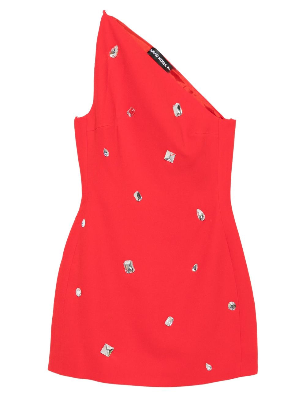 Abito corto con strass in rosso David Koma - donna 