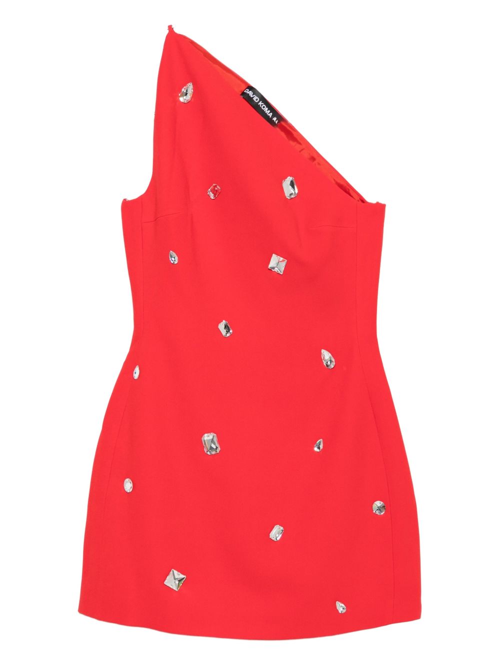 Abito corto con strass in rosso David Koma - donna 