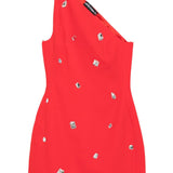 Abito corto con strass in rosso David Koma - donna 