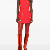 Abito corto con strass in rosso David Koma - donna 