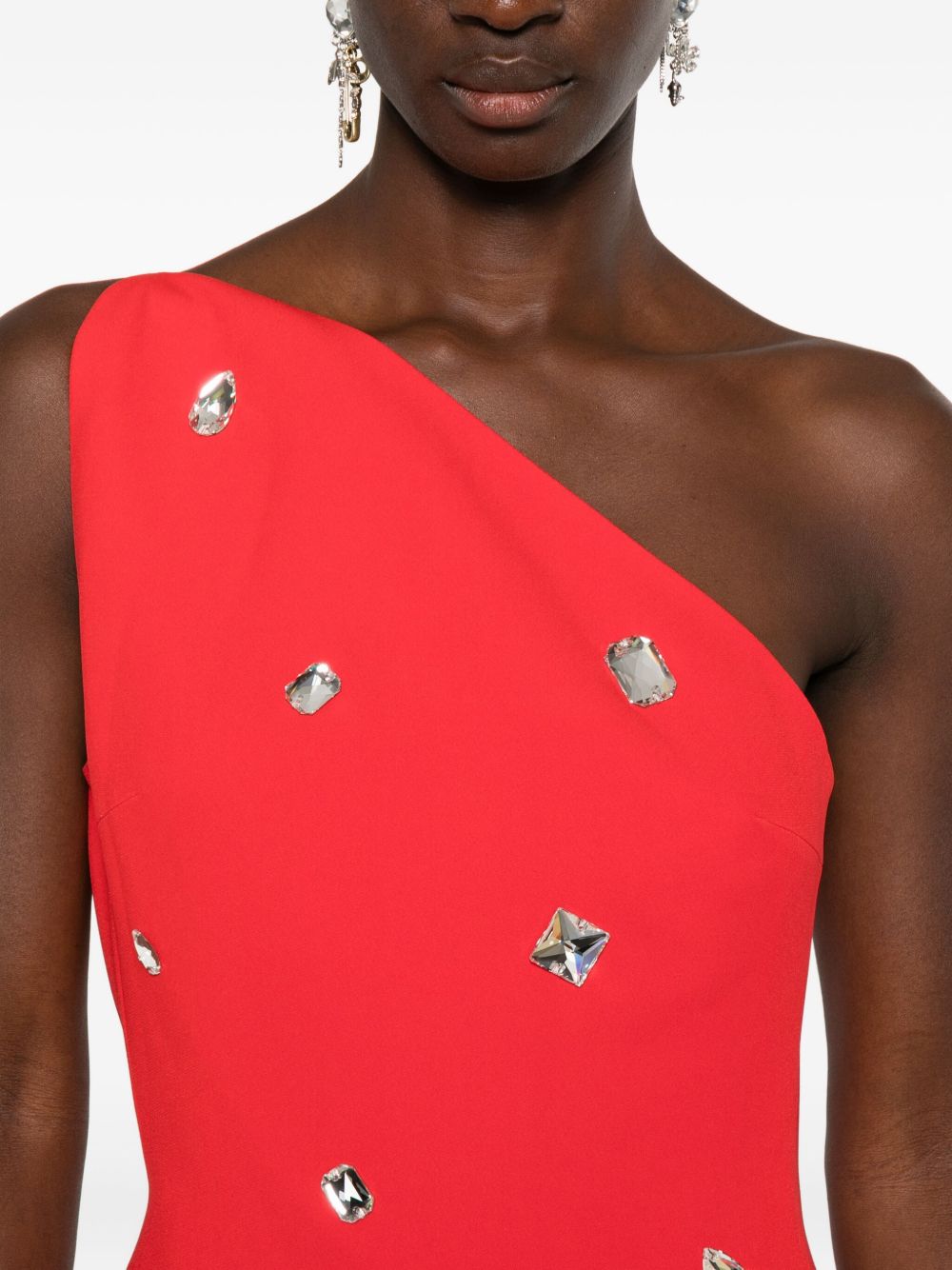 Abito corto con strass in rosso David Koma - donna 