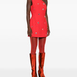 Abito corto con strass in rosso David Koma - donna 