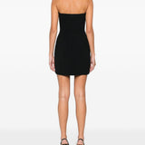 Abito corto con paillettes in nero David Koma - donna 