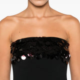 Abito corto con paillettes in nero David Koma - donna 