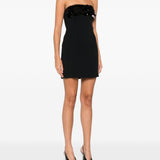 Abito corto con paillettes in nero David Koma - donna 