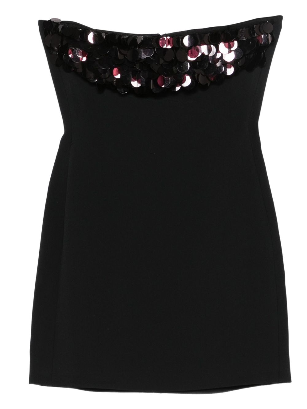 Abito corto con paillettes in nero David Koma - donna 