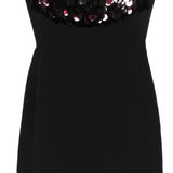 Abito corto con paillettes in nero David Koma - donna 