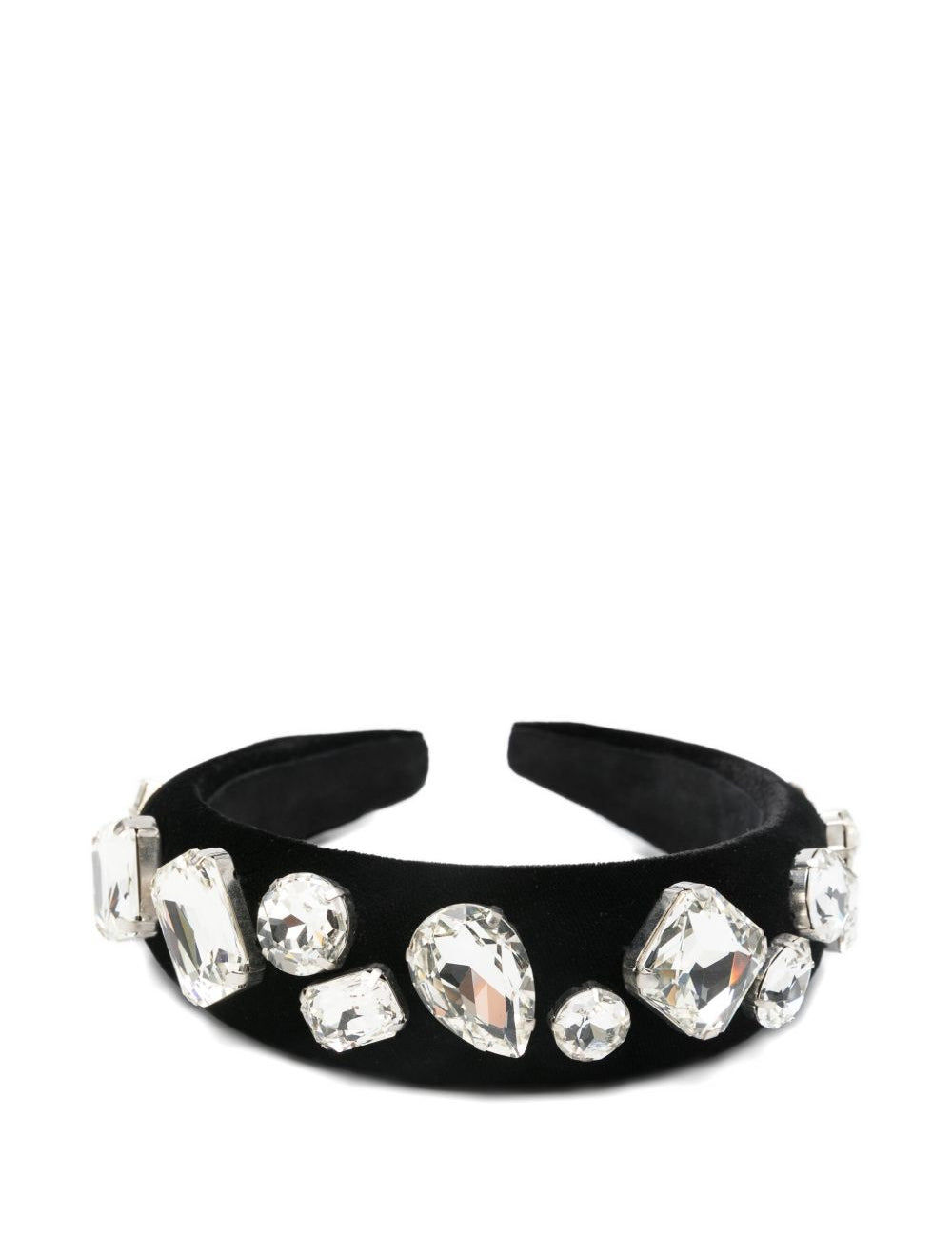 Cerchietto con cristalli in nero David koma - donna 