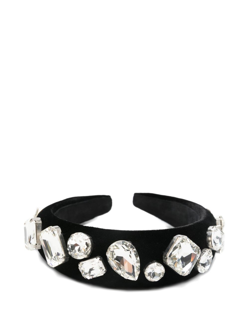 Cerchietto con cristalli in nero David koma - donna 