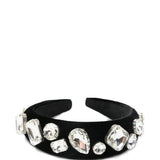 Cerchietto con cristalli in nero David koma - donna 
