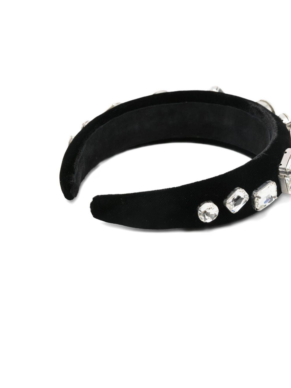 Cerchietto con cristalli in nero David koma - donna 