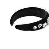 Cerchietto con cristalli in nero David koma - donna 