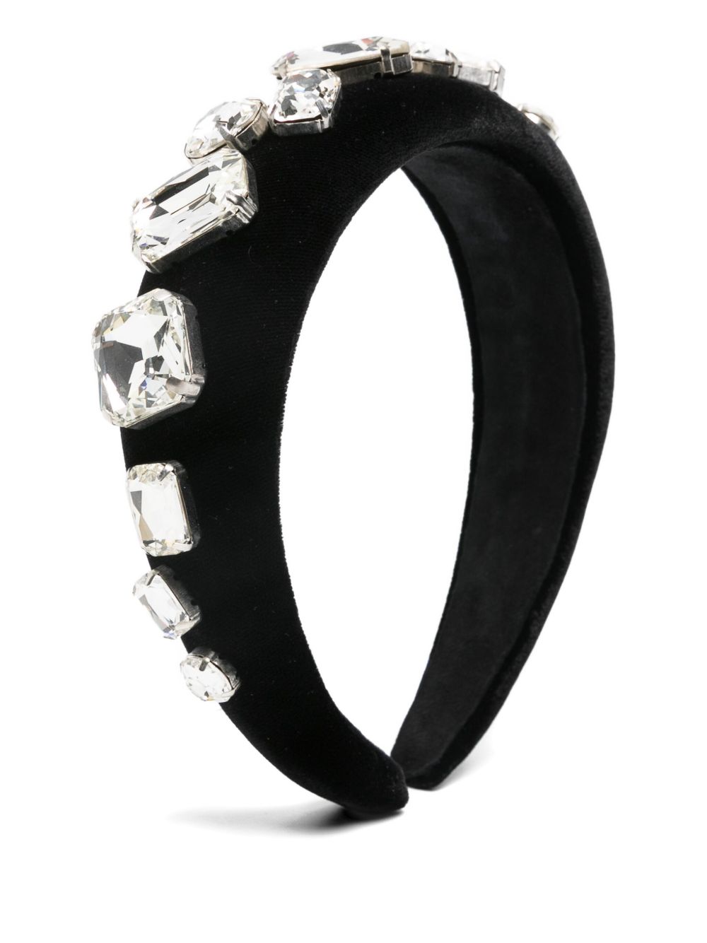 Cerchietto con cristalli in nero David koma - donna 