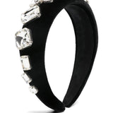 Cerchietto con cristalli in nero David koma - donna 