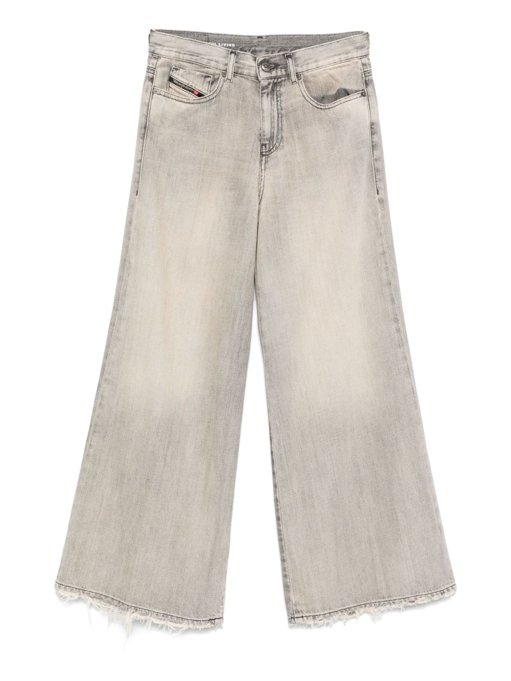 Jeans con orlo grezzo in grigio Diesel - uomo 