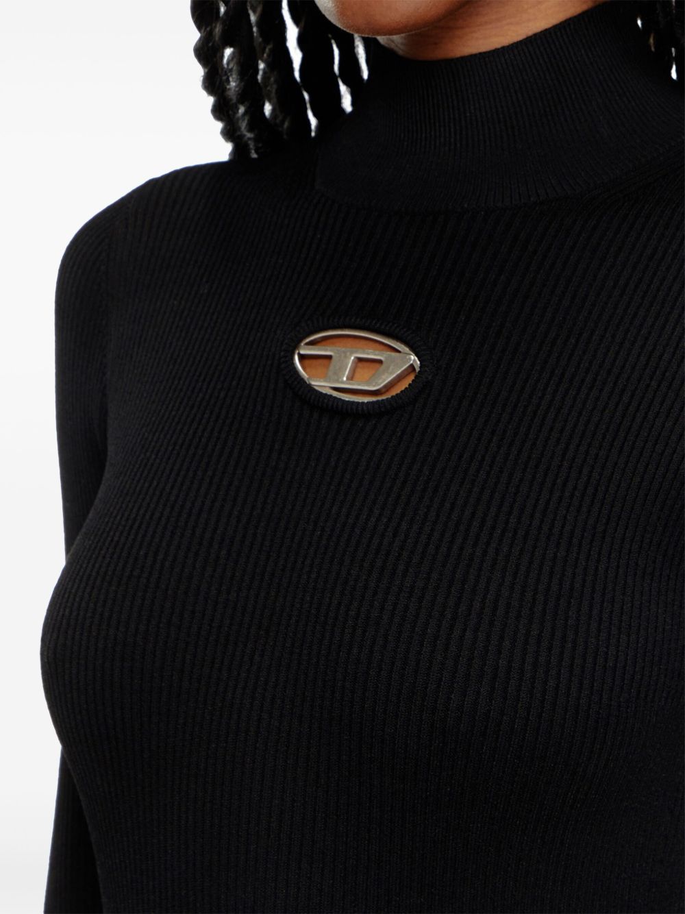 Abito a maniche lunghe con logo m-onervax in nero Diesel - donna 