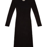 Abito a maniche lunghe con logo m-onervax in nero Diesel - donna 