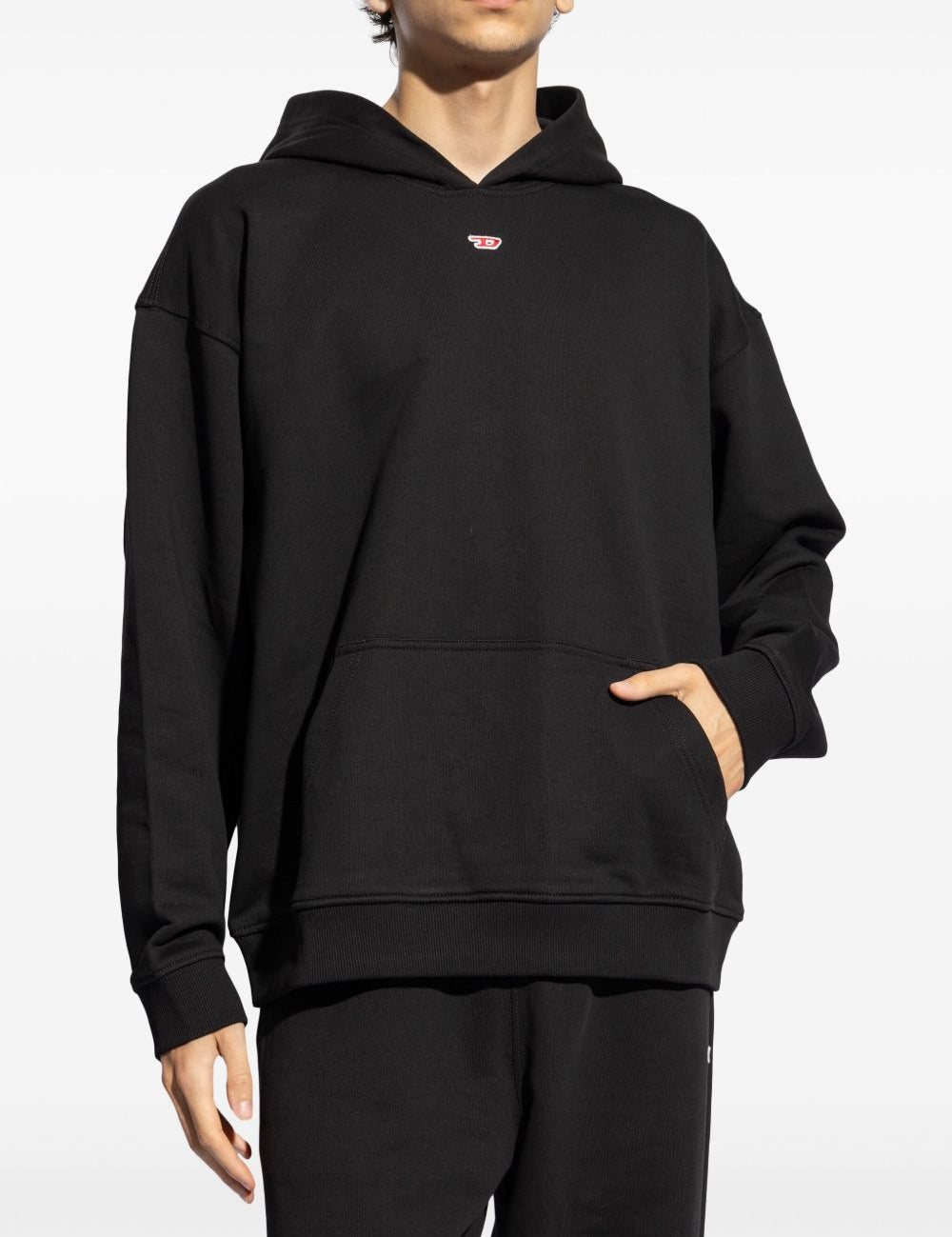 Felpa s-boxt-hood-d in nero Diesel - uomo 