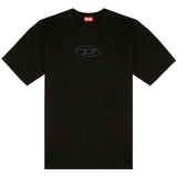 T-shirt con cut-out in nero Diesel - uomo 
