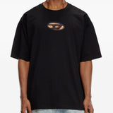 T-shirt con cut-out in nero Diesel - uomo 