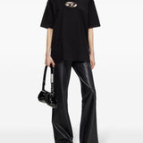T-shirt con cut-out in nero Diesel - uomo 