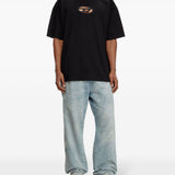 T-shirt con cut-out in nero Diesel - uomo 