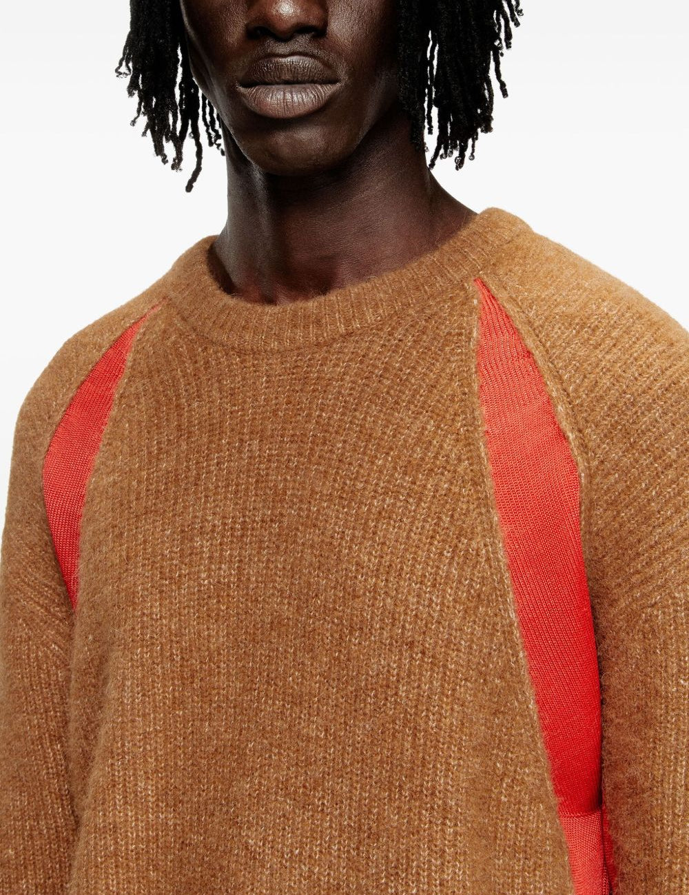 Maglione a coste in marrone Diesel - uomo 