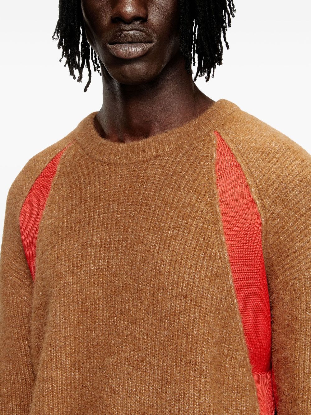Maglione a coste in marrone Diesel - uomo 