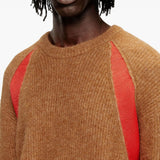 Maglione a coste in marrone Diesel - uomo 