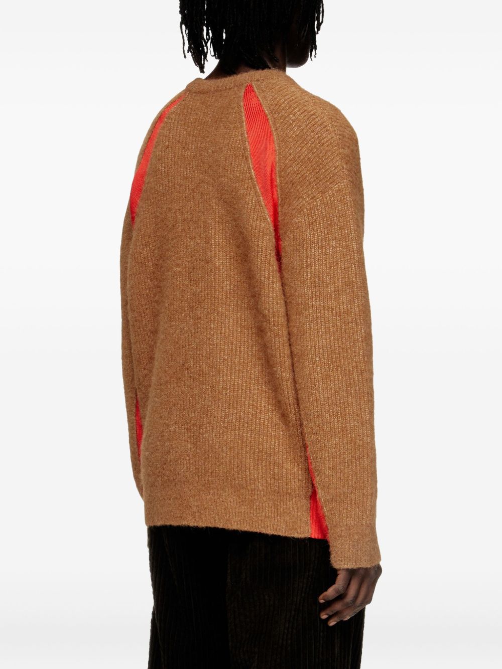 Maglione a coste in marrone Diesel - uomo 