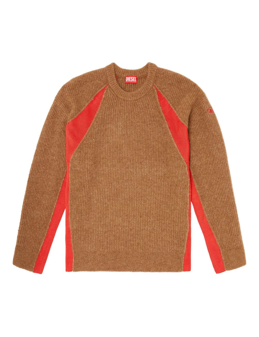 Maglione a coste in marrone Diesel - uomo 