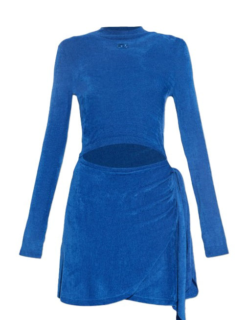 Abito con collo rialzato in blu Diesel - donna 