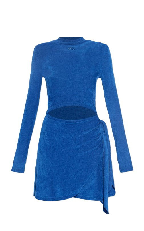 Abito con collo rialzato in blu Diesel - donna 