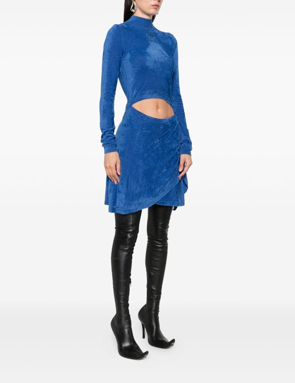 Abito con collo rialzato in blu Diesel - donna 