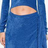 Abito con collo rialzato in blu Diesel - donna 