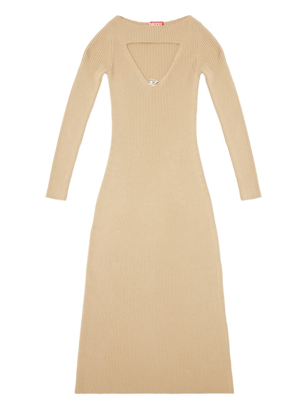 Abito midi a coste in beige Diesel - donna 