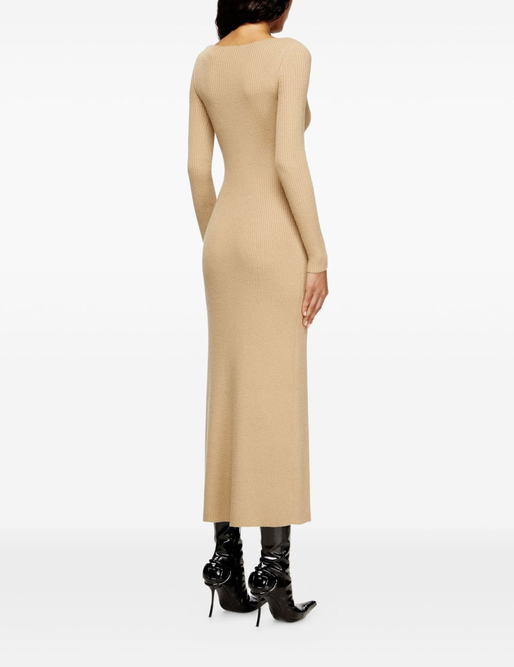 Abito midi a coste in beige Diesel - donna 