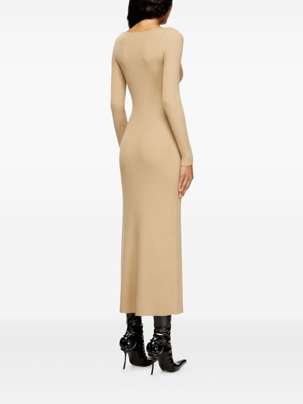 Abito midi a coste in beige Diesel - donna 