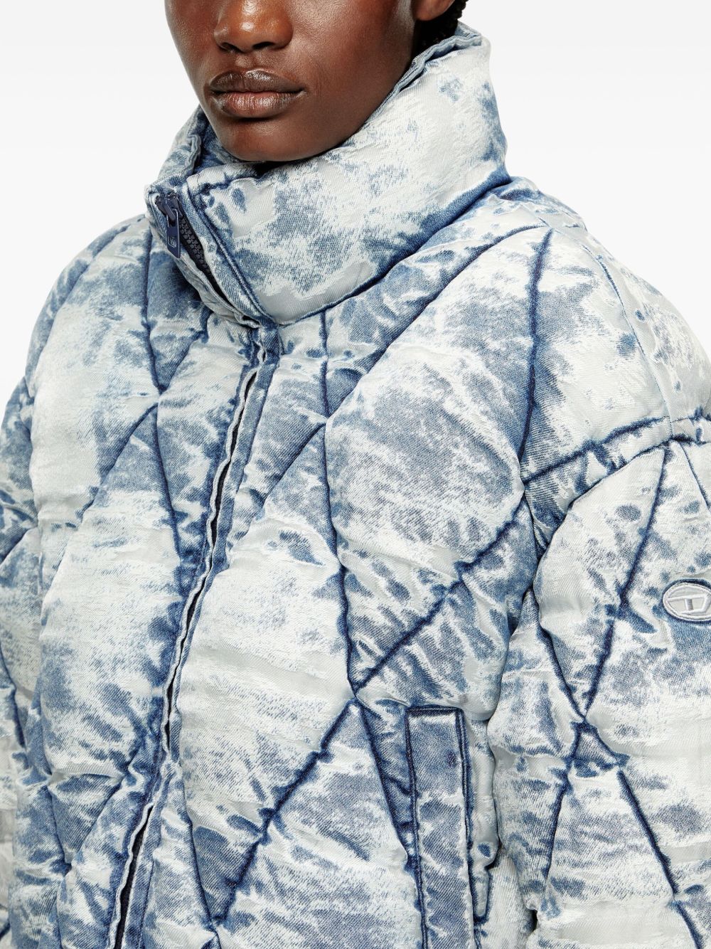 Giacca imbottita denim w-histel in celeste Diesel - donna 