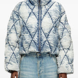 Giacca imbottita denim w-histel in celeste Diesel - donna 