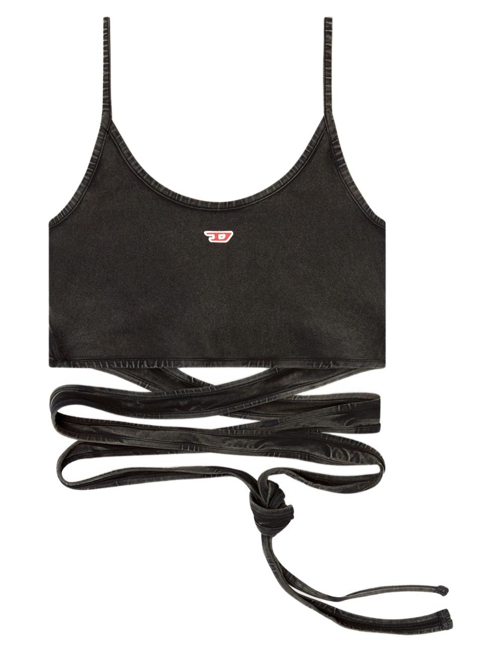 Top annodabile T-Leya-Tail-R1 con spalline in nero Diesel - donna 