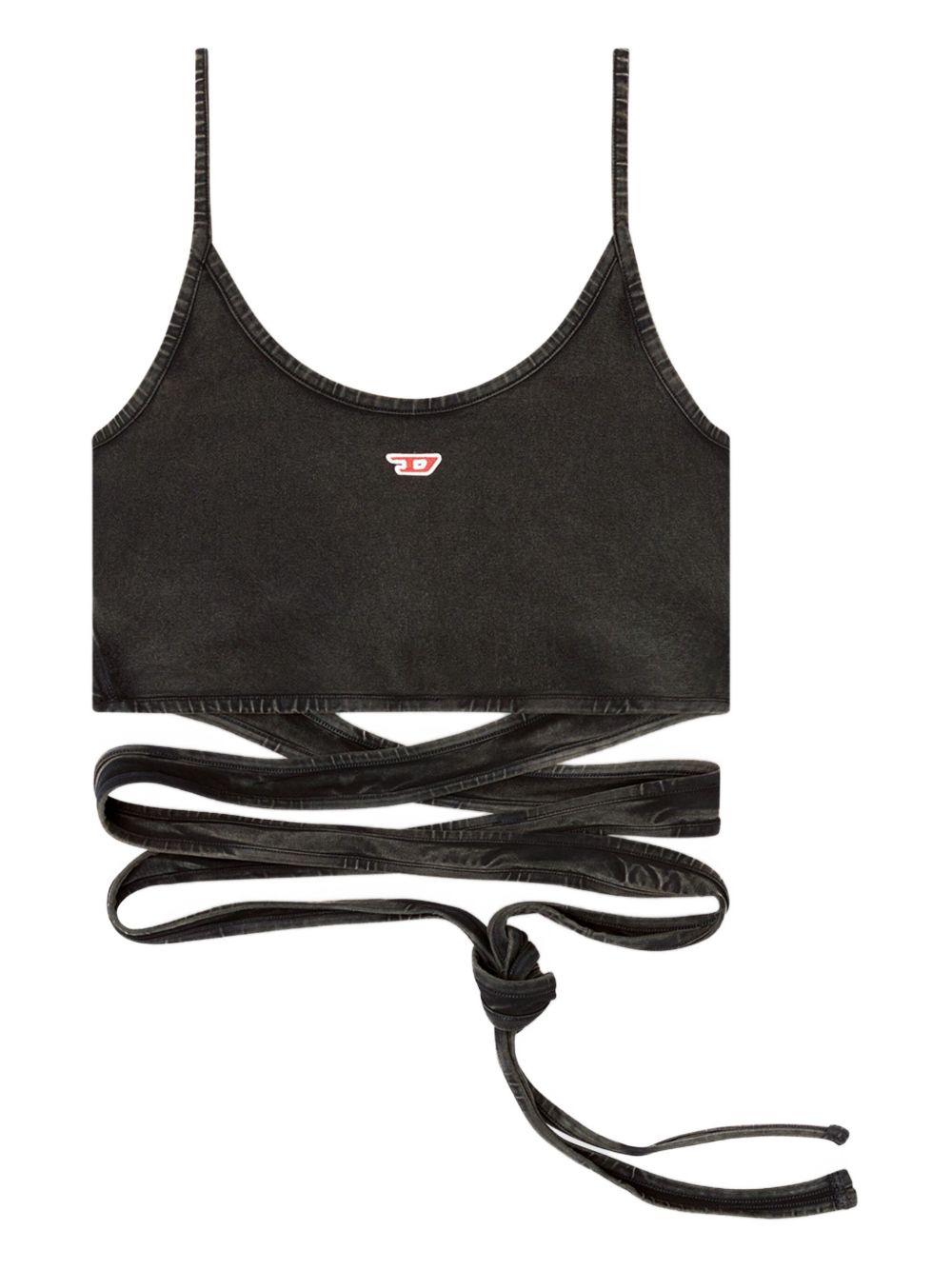 Top annodabile T-Leya-Tail-R1 con spalline in nero Diesel - donna 