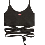 Top annodabile T-Leya-Tail-R1 con spalline in nero Diesel - donna 
