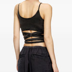 Top annodabile T-Leya-Tail-R1 con spalline in nero Diesel - donna 