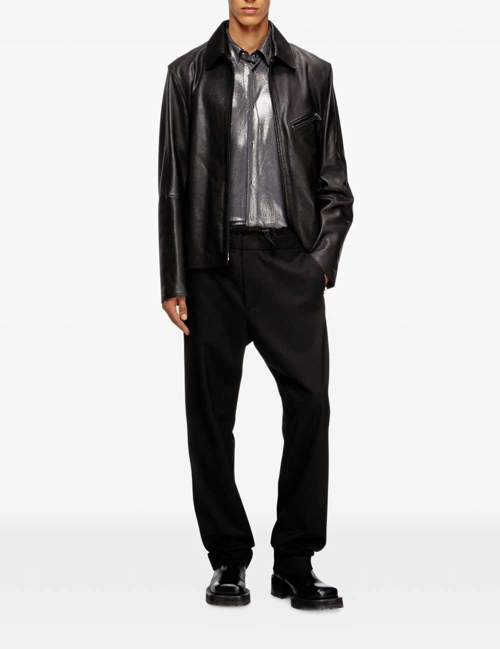 Pantaloni P-Owers con coulisse in nero Diesel - uomo 