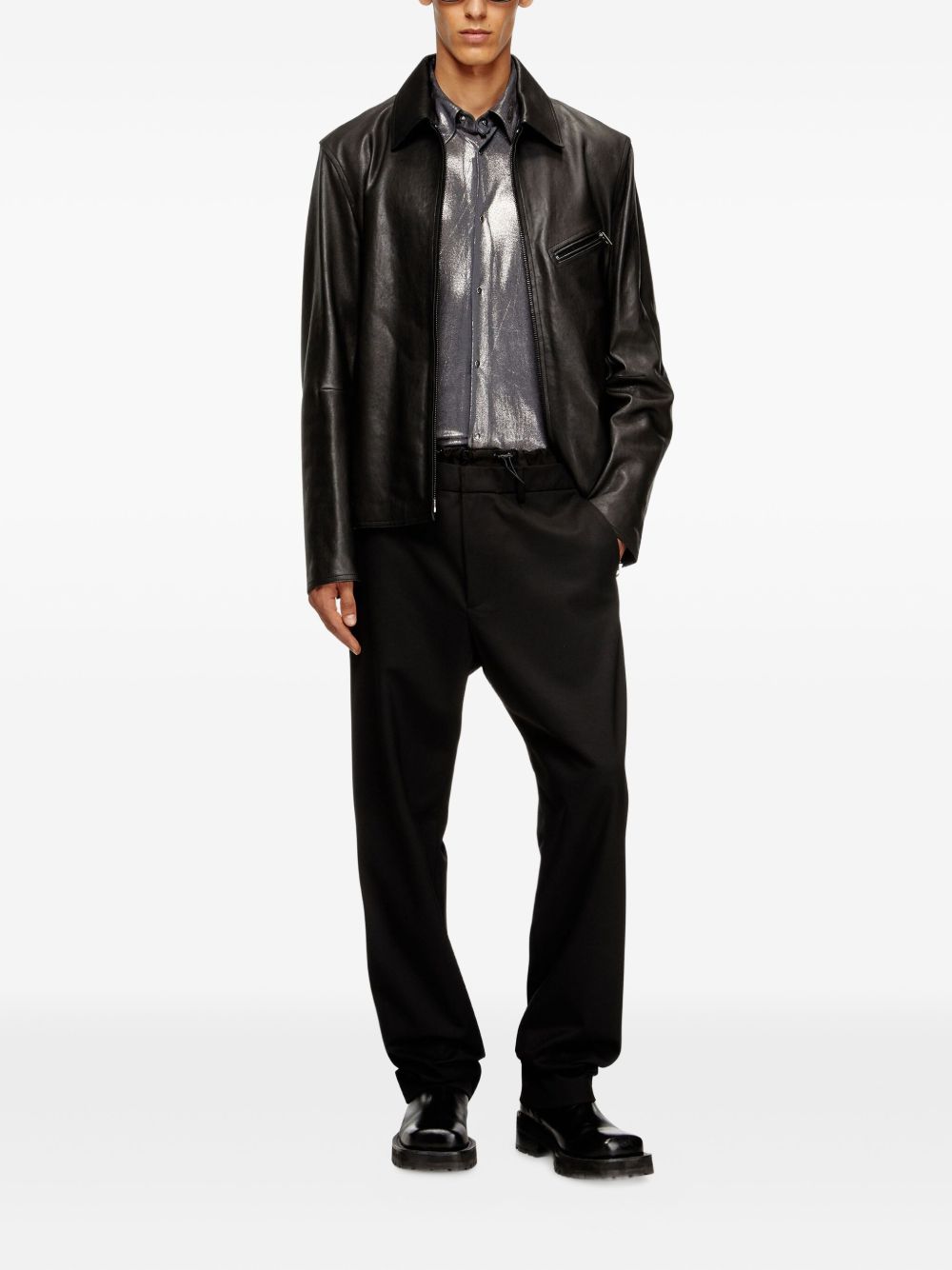 Pantaloni P-Owers con coulisse in nero Diesel - uomo 