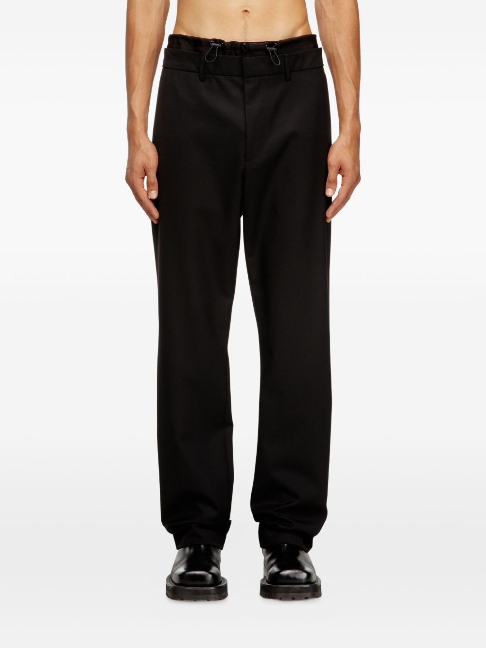 Pantaloni P-Owers con coulisse in nero Diesel - uomo 