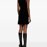 Abito corto M-Oloni-Short a coste con apertura a goccia in nero Diesel - donna 
